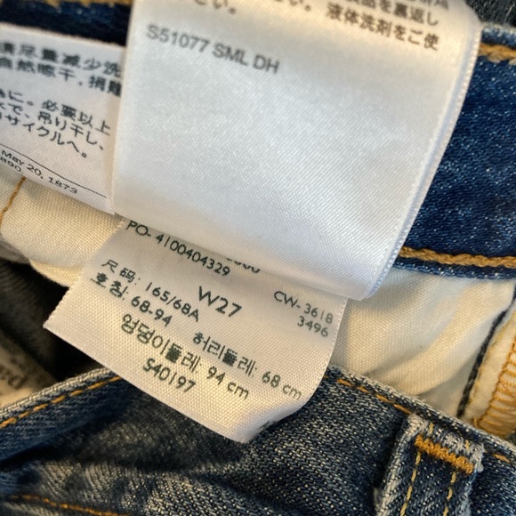 Levi's 501 Long Shorts 27 Blue Clue - Picture 7 of 9